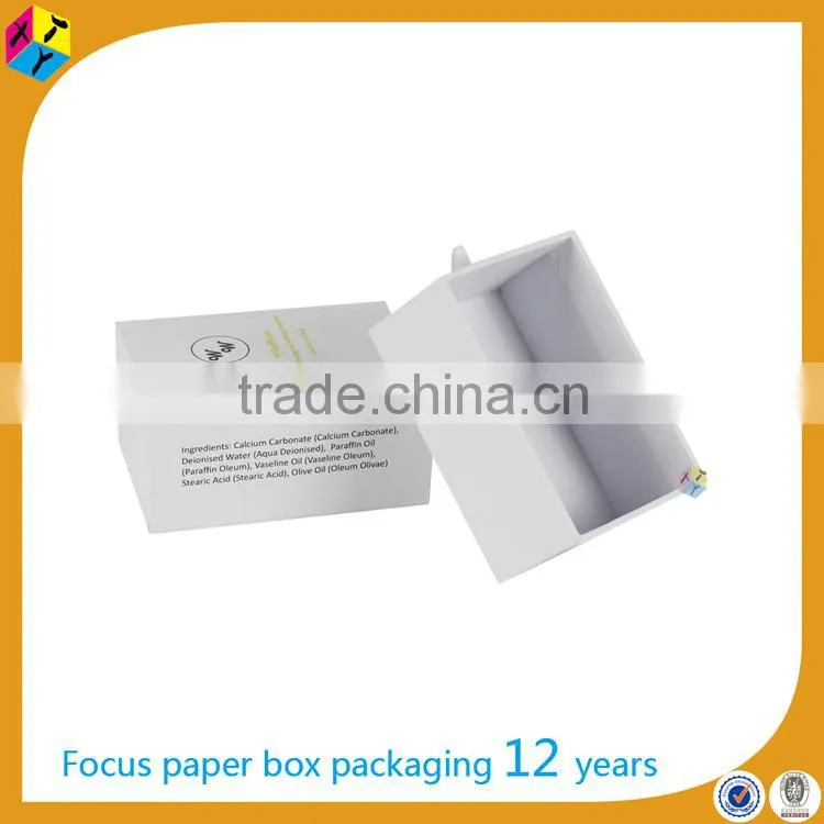 white rigid packaging gift boxes for candles