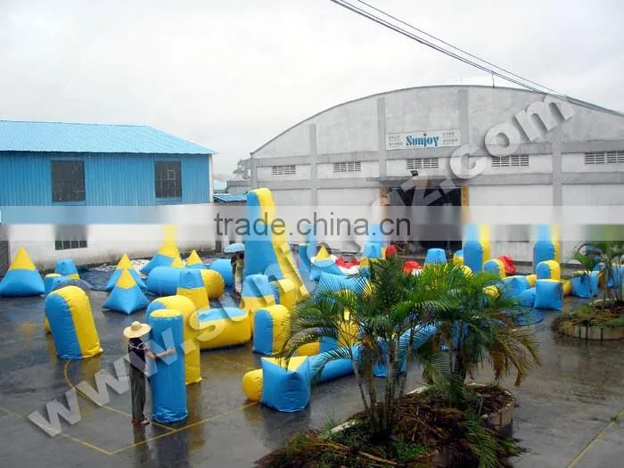 2016 new product inflatable paintball marker bunkers obstacle