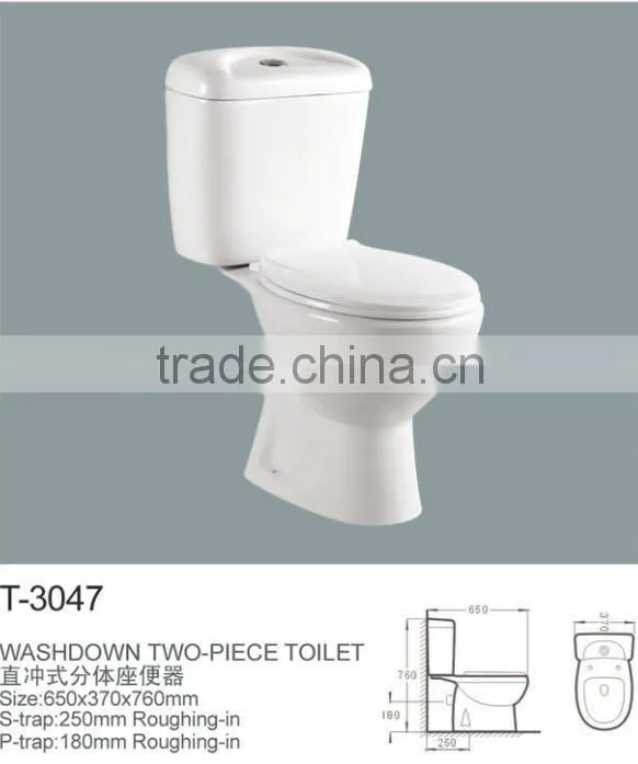 Ceramic Two-Piece Washdown WC Toilet