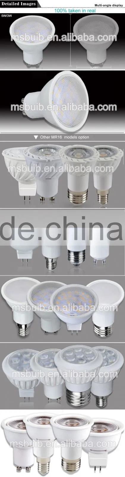 Jiaxing led Spot light MR16 GU10 SMD LED small bulb thermoplastic TUV CE approved