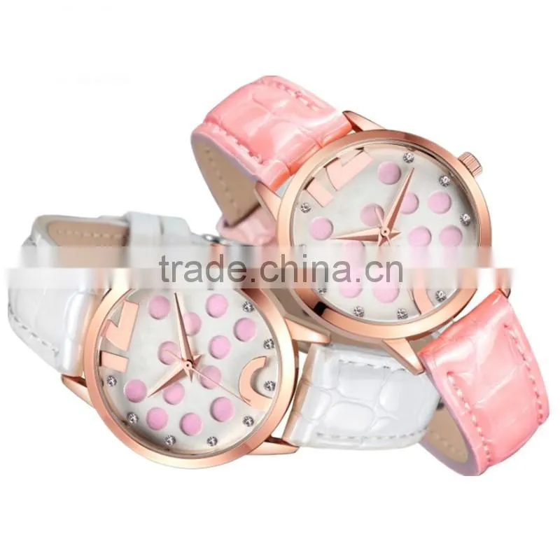 New models from Doris Watch fashion design pink spot dial Japan movt women's wrist latest watches