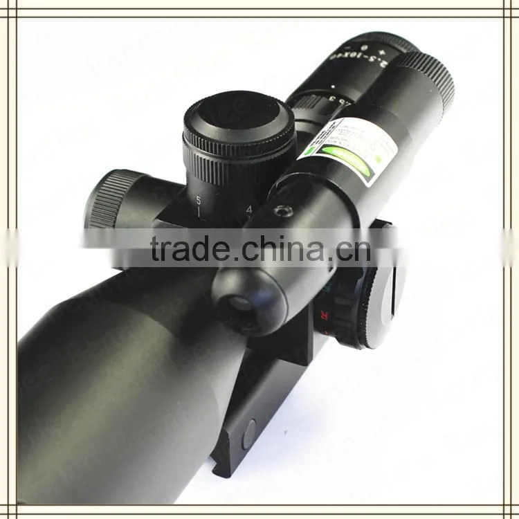 2.5-10X40 high quality invisible laser, boiler water level sight glass with adjustable green laser hunting laser sight
