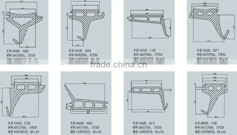 EPDM rubber profile for Aluminum windows&doors