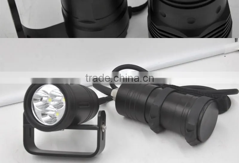 Hlgh power scuba diving led flashlight for underwater