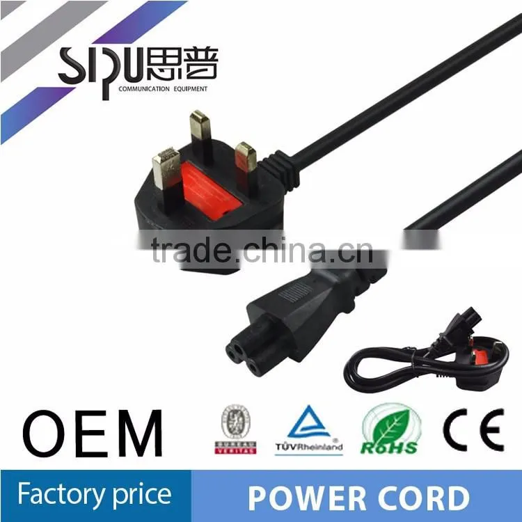 SIPU cheap price UK power cable plug wholesale 1.5m ac power cord high quality eletrical cord