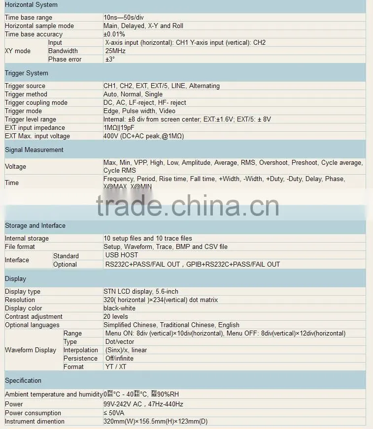 HOT SALE! 25MHz, 400Msa/s,2 Channel Portable Digital Storage Oscilloscope Tonghui TDO3022AS