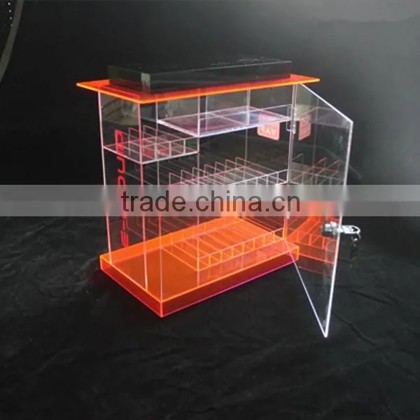 custom clear acrylic plastic e-liquid bottle display stand