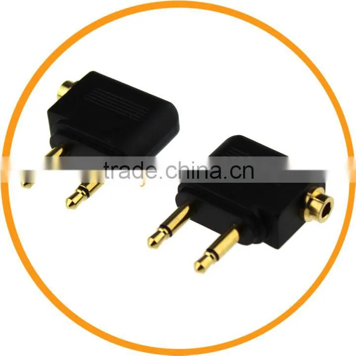 3.5mm to 1/8" Headphone Audio Adapter for Airplane Headset from Dailyetech