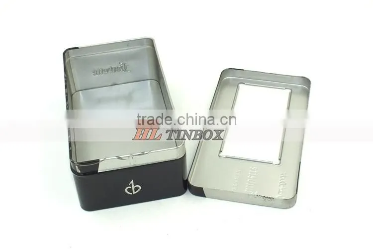 Rectangular Tin Box with Clear PVC Window with Handle