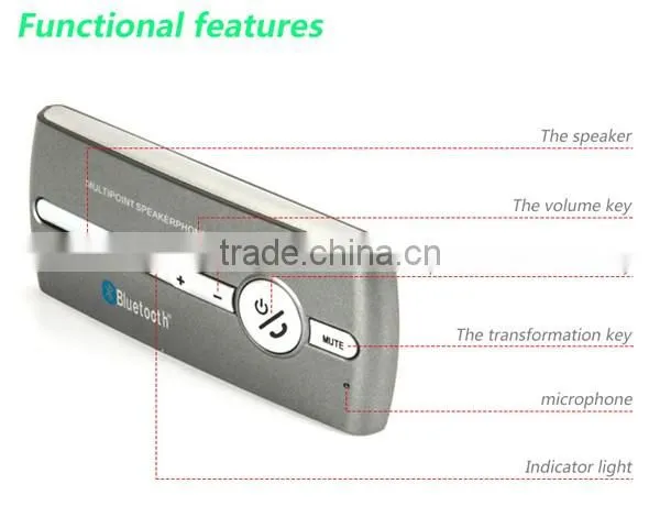 Stylish E02 speakerphone car kit bluetooth