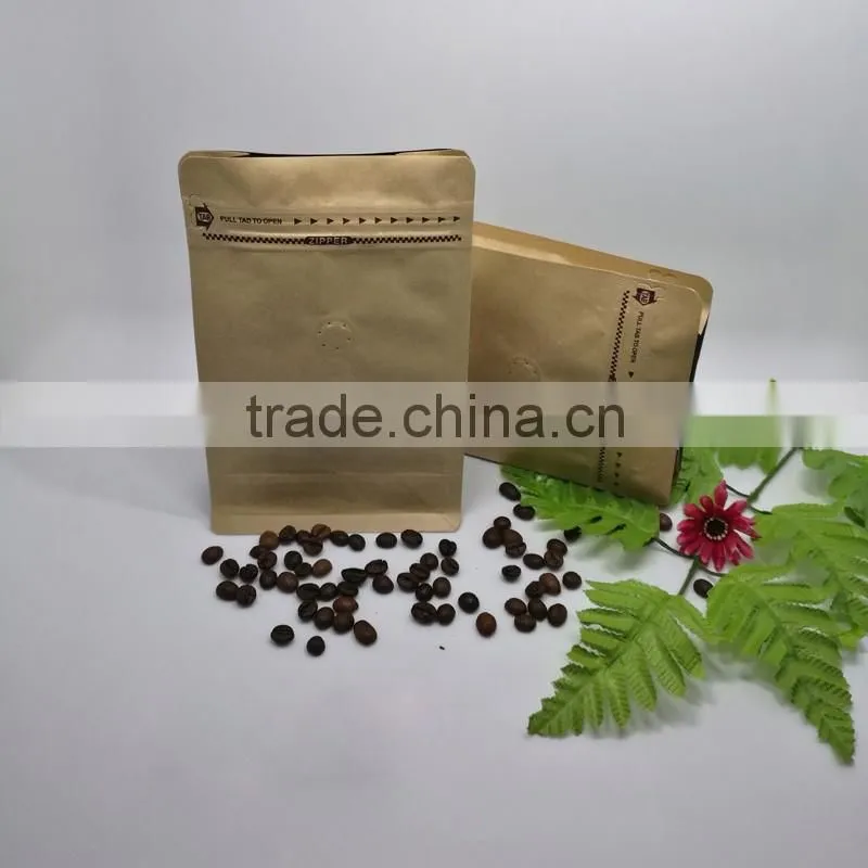12oz coffee paper coffee bag one way valve