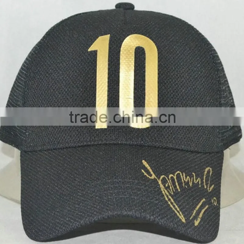 Guangzhou hat factory professional custom / 100% polyester fiber/white and black/LOGO printing/sponge trucker hats