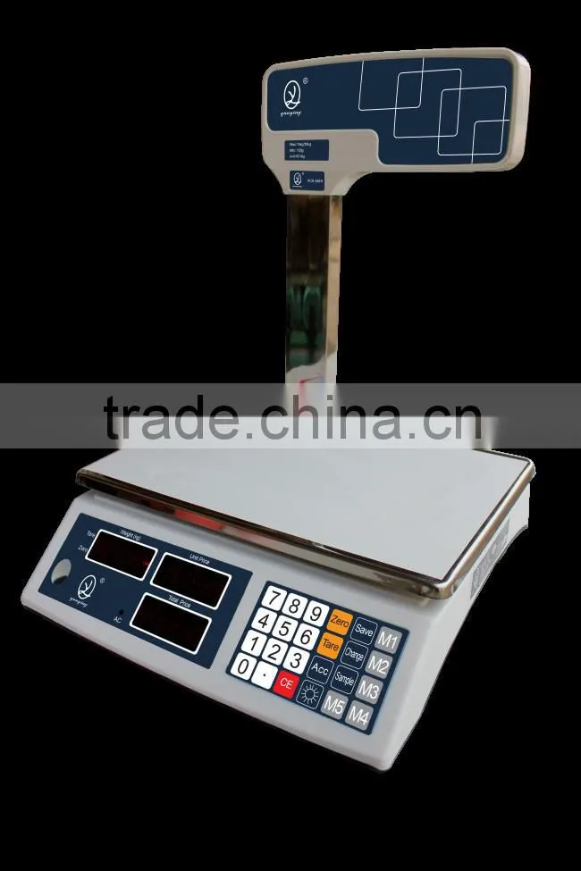 Kunshan acs series electronic price computing scale with pole