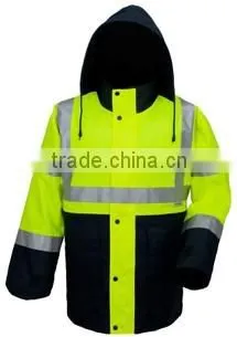 yellow safety reflective jacket ,reflective safety light jacket,work jacket with reflective stripes