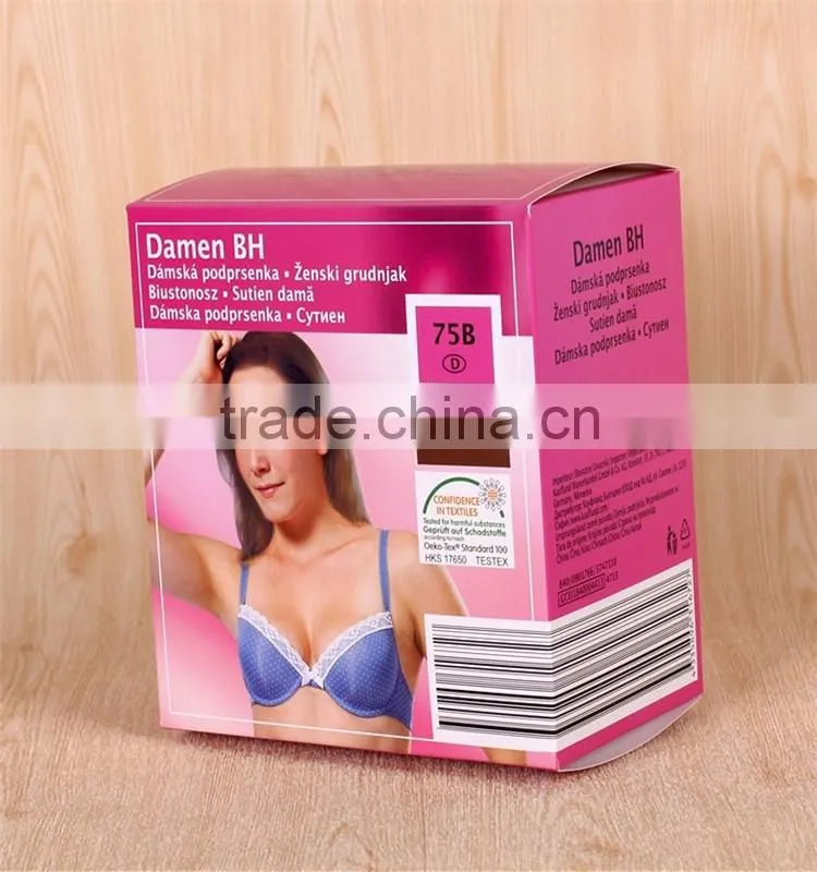 Beautiful design cardboard lingerie packaging box