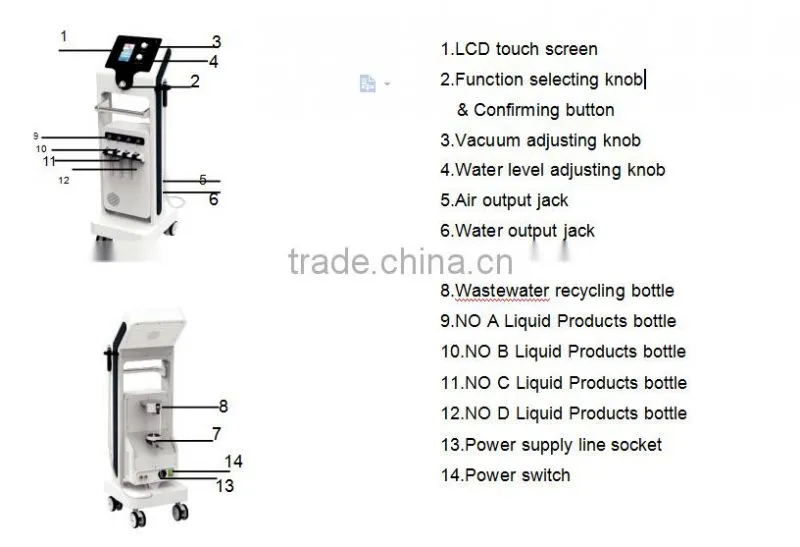 Professional NS-H101 water Diamond Hydra Dermabrasion for acne removal treatment