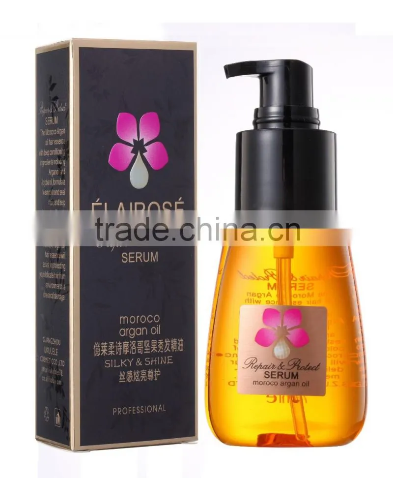 100% pure natural Argan Oil for damaged hair with private label