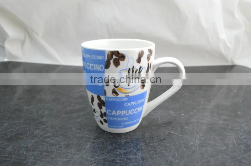 big flower ceramic mug for Ukraine ,ceramic mug with coffee beans design