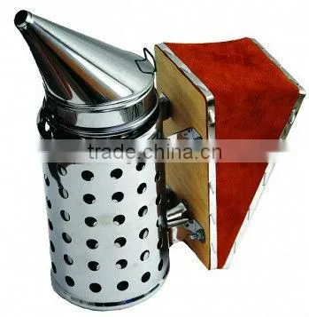 American style smoker made by stainless steel and leather in Wuhan