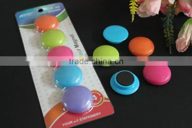 Round shape 30mm color magnet button for office, whiteboard, frige, freezer, school. Wholesale magnet button cheap sale!