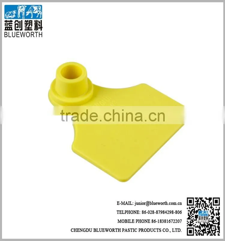 blueworth 3#+4# yellow ear tag for cow in farm livestock management
