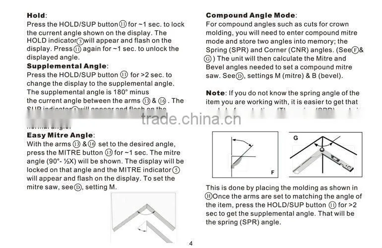 angle degree measurement electronic goniometer with analog vials