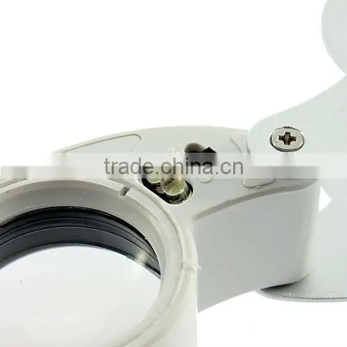 40X 25mm POWER JEWELER LOUPE LED LOOP MAGNIFIER MAGNIFING GLASS LIGHTED