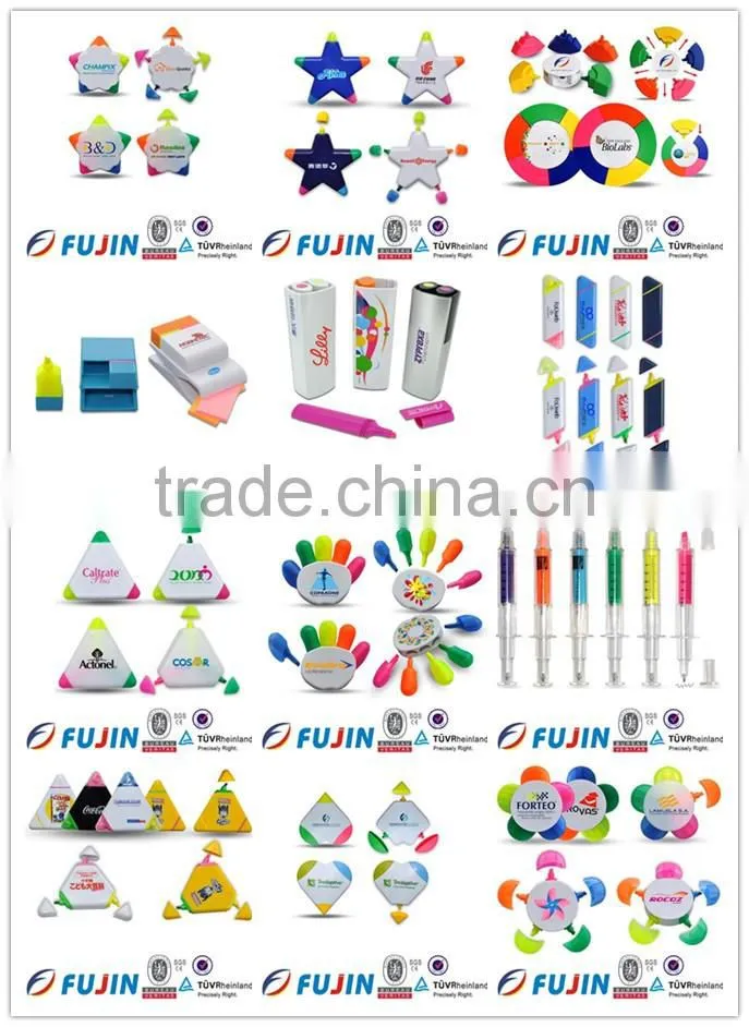 3 in 1 triangle shaped gift highlighter set/liquid chalk markers/Cheap gift highlighter