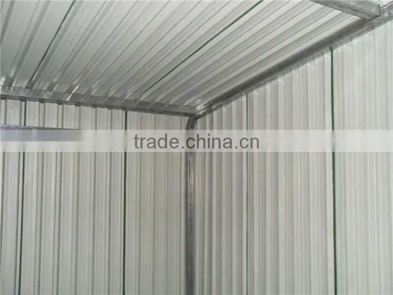 green garden tool storage shed