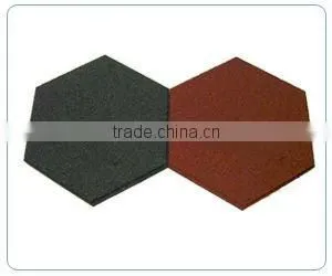 hexagon shaped rubber paver