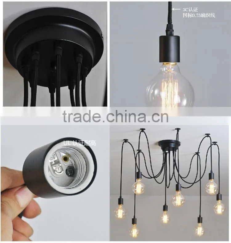 2016 New Modern Bell Glass Pendant Lights Industrial Style Pendant Lamp Edison bulbs Lighting hanging Dining room lamps