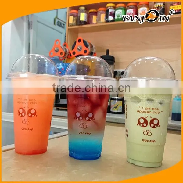 33 oz 1000ml Plastic PP split boba tea cups with lid