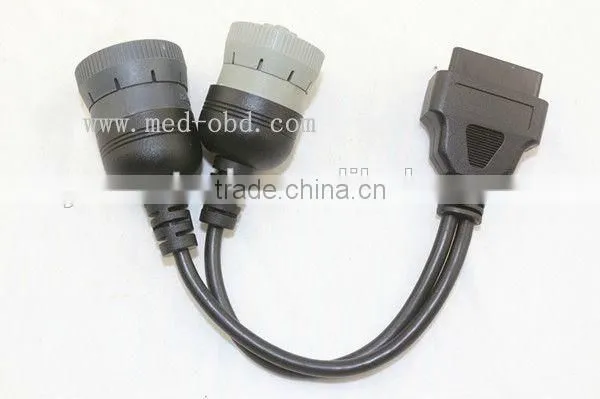 Deutsch 9-pin splitter Y cable, Truck Y Cable OBD2 16pin female to J1708 6pin and J1939 9pin connector