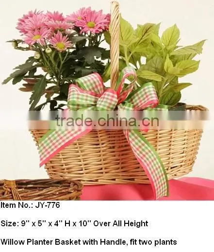 jiayu Wholesale empty willow flower vase baskets