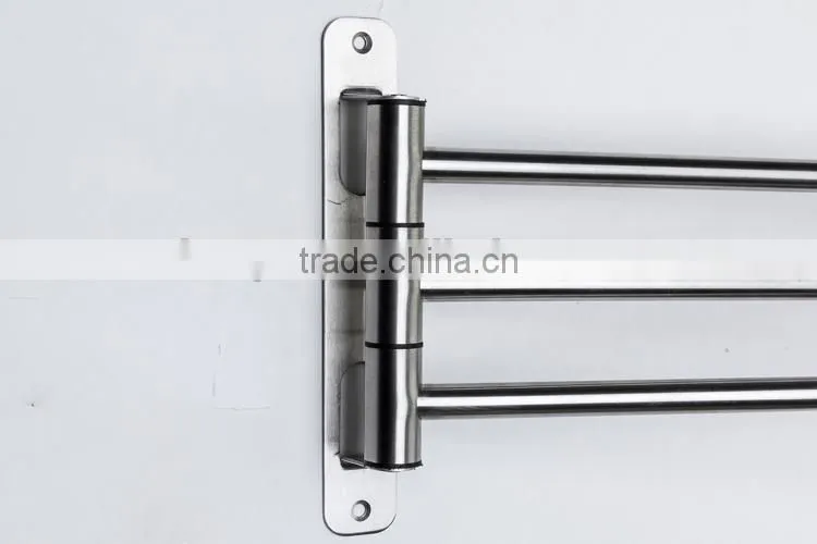 2016 New Brush Stainless Steel 3 Removable Bars Bathroom Towel Bar