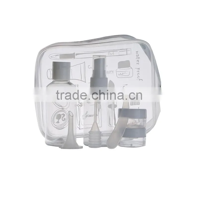 2017 New 7Pcs Travel Accessories for Makeup Cosmetic Toiletries Liquid Containers