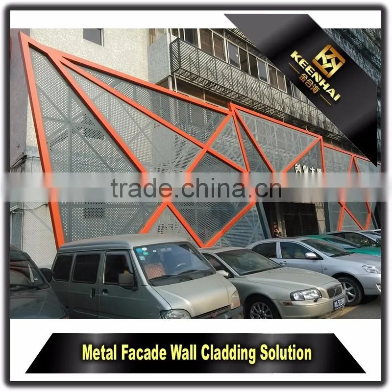 Architectural Laser Cutting Panels Outdoor Aluminum Curtain Wall for Building