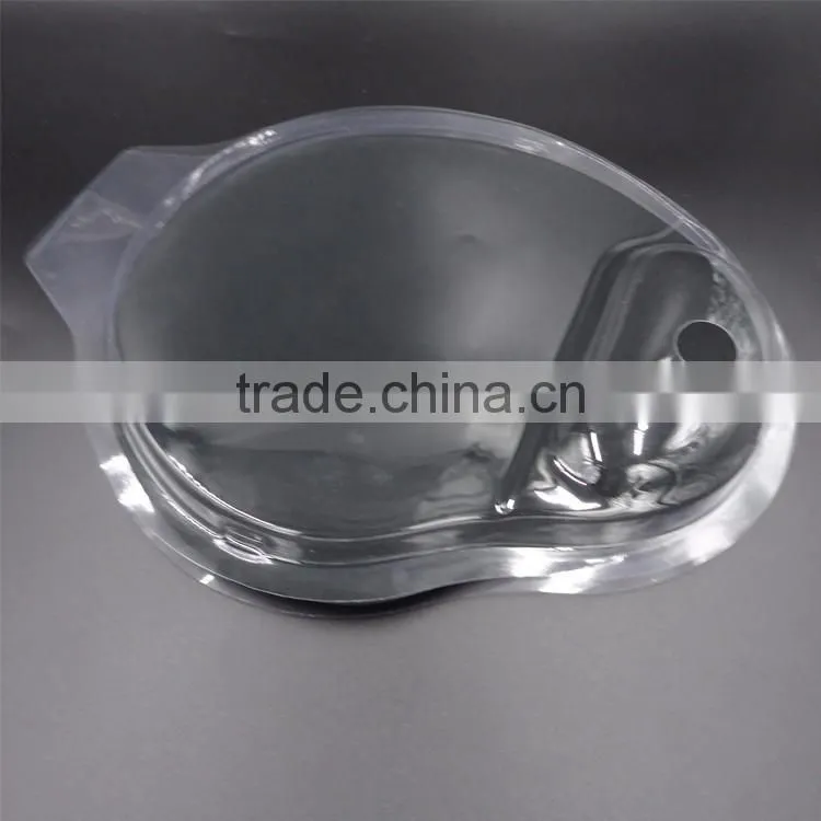 Custom clear pvc plastic vacuum forming blister tray cosmetics packaging disposable cosmetic tray