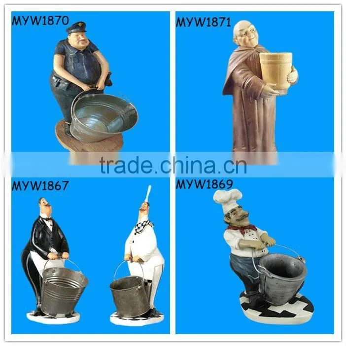fancy policeman or cop chef ceramic beer ice cheap ice bucket