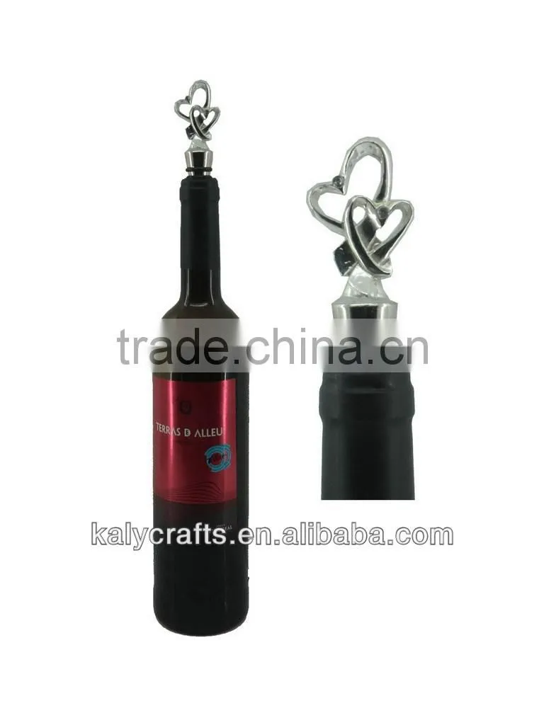 decorations for wedding gifts heart wine stopper