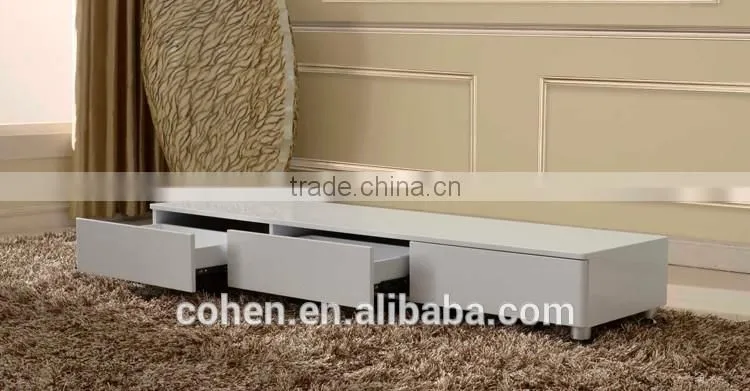 European simple style Stainless steel legs marble top living room tv stand unit furniture