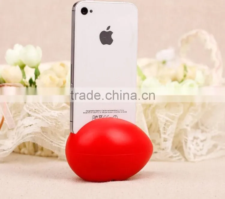 2016 Best Christmas gift cheap mini speaker egg shaped silicone speaker for iPhone 5/5S