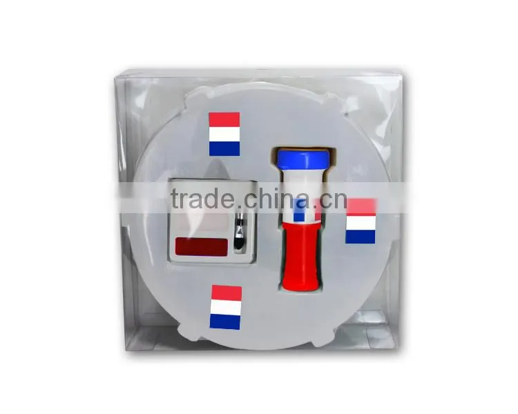 Football Fans Set & Plastic Horn & Face Paint for French Fans