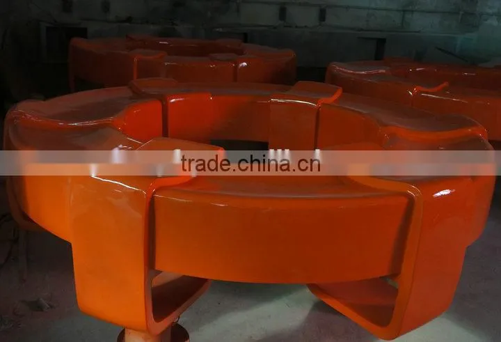 Outdoor fiberglass round garden chair