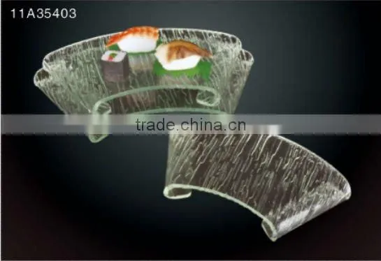 Retangle acrylic display sushi plates and dishes