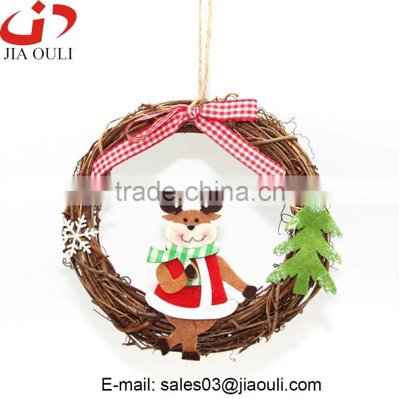 Hot sales Christmas decoration christmas-crafts, rattan Christmas wreath Ornament