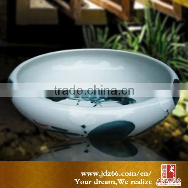 Modern style handmade lotus figure ceramic aquarium for new year gift
