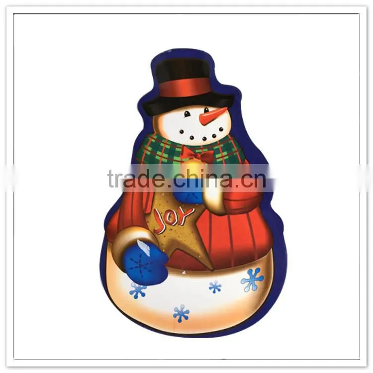 FDA standard economic holiday products Christmas plates cheap, snowmen shape homeware plate