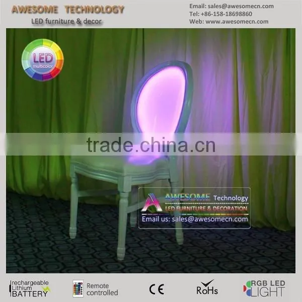 dubai wood led furniture for white wedding (CH004)