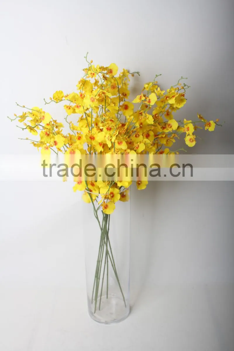 yellow Dancing Orchids artificial decorative Dancing Orchids flowers for wholesale